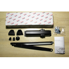 Дотягувач дверний Dorma TS 90 Impulse (Імпульс), EN3-4 з ковзною шиною коричневий