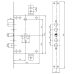 Замок врізний MUL-T-LOCK 3-WAY DIN A528 CR UNIV ВЅ63мм 85мм w/o_SP